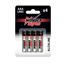 4 piles Alcalines AAA / LR03 1,5V Wonder