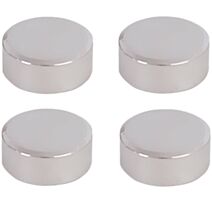4 pattes de fixation pour miroir rondes chromées
