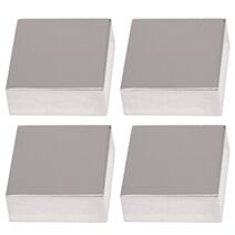 Fixation Miroir carré chrome