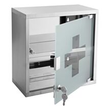 Armoire à pharmacie Roma - 30 x 30 x 15 cm - Chrome brossé - MP GLASS