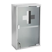 Armoire à pharmacie Genoa - 50 x 30 x 15 cm - Chrome brossé - MP GLASS