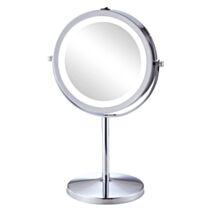 Miroir grossissant x5 à LEDs Ø17,5cm sur pied