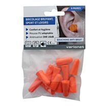 Bouchons anti-bruit jetables polyuréthane orange - VARIONET