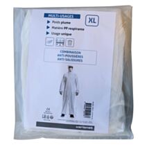 Combinaison anti-poussière et anti-salissures polypropylène blanche XL - VARIONET