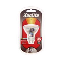 Ampoule led SMD transparent GU10 230lm 90° 3,5W blanc chaud - XANLITE