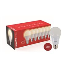 10 ampoules LED A60 E27 SMD Blanc neutre - XANLITE