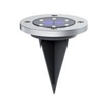 Set de 2 spots de sol solaires métal et verre led IP44 - XANLITE