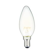 Ampoule filament led Flamme opaque E14470lm 40W 2700K blanc chaud