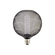 Ampoule Filament LED déco cage noire boule 200lm Blanc chaud - INVENTIV