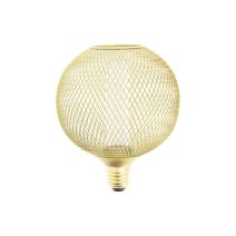 Ampoule Filament LED déco cage dorée boule 200lm Blanc chaud - INVENTIV