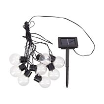 Guirlande solaire ginguette 2M 8 ampoules IP44 2700K Blanc chaud - XANLITE