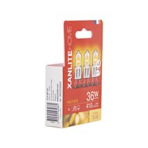 Lot de 3 ampoules halogène G4 capsule 7,5x2,5x11,5cm blanc chaud - XANLITE