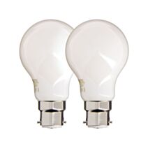 2 ampoules Filament LED A60 Opaque B22 806lm 60W Blanc Chaud - XANLITE