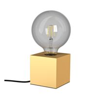 Lampe à poser métal laiton cube E27 IP20 - XANLITE