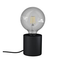 Lampe à poser métal noir cylindre E27 IP20 - XANLITE