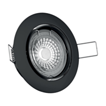 Lot de 5 spots encastrables led noir GU10 19x12,5cm blanc neutre - XANLITE