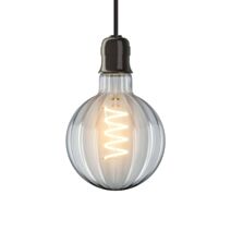 Ampoule Filament LED déco verre ciselé G95 E27 400Lm 3000K blanc chaud