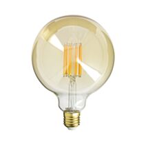 Ampoule Filament LED déco verre ambré G125 E27 1521Lm 1800K blanc chaud