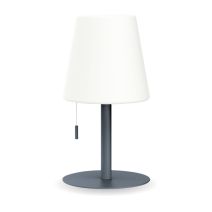 Lampe led à poser rechargeable cône métal gris IP44 400 LM - XANLITE