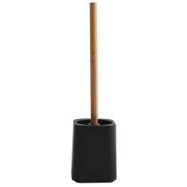 Brosse WC + Support Plastique Kamla Noir - MSV