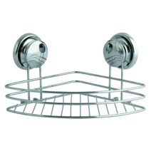 Etagère d'angle de douche à ventouses Acier