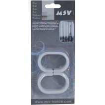 Anneaux de rideaux de douche - Lot de 12 - MSV