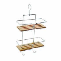 Etagère de douche 2 étages en Bambou