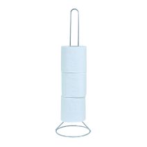Porte Rouleau Papier Wc sur pied Acier Gris