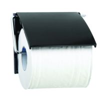 Porte Rouleau Papier Wc Mural PS & Acier Noir