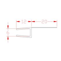 Joint d'étanchéité de douche en 4 pour parroi de 6mm AURLANE