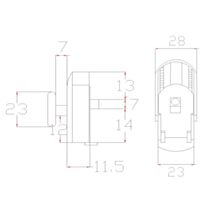 Roulettes x 4 pour cabine, métal/chrome, Ø 23 mm  - AURLANE