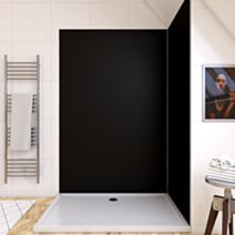 Panneau mural de douche 120 x 210 cm - noir - AURLANE