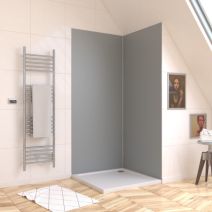Panneau mural en feuille d'aluminium Alucolors silver 90x210cm