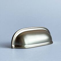 Poignée coupelle meuble de cuisine 9cm or brossé