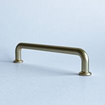 Poignée tube cintré meuble de cuisine 14,5cm or brossé