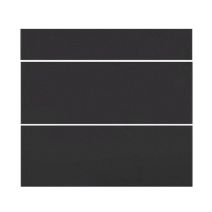 Façade 3 tiroirs de cuisine Basalt 71x79,7x1,8cm noir mat