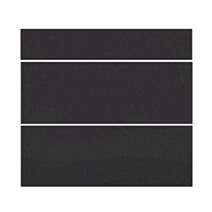 Façade 3 tiroirs de cuisine Basalt 71x79,7x1,8cm noir mat