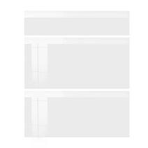 Façace 3 tiroirs cuisine Artika Blanc laqué brillant 71x59,7x1,8cm