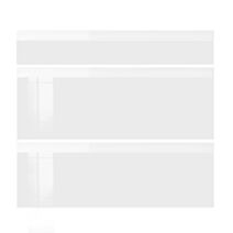 Façace 3 tiroirs cuisine Artika Blanc laqué brillant 71x79,7x1,8cm