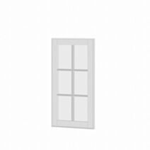 Façade meuble cuisine Liath MDF PVC blanc 71x39,7x1,8cm + vitre