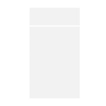 Façade Luna blanc mat 713x400 1 tiroir 1 porte - RBSISTEMS