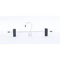 2 Cintres pour pantalons/jupes Chrome Métal