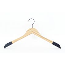 2 Cintres anti-dérapant en bambou