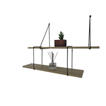 Connecteur de tablettes rectangle 30 x 19,5 cm métal noir - DECO SYSTEM