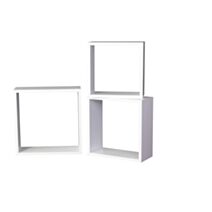 3 Étagere Murales Cube Blanc