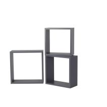 3 Cubes Coloris Gris 30x30x1,2cm