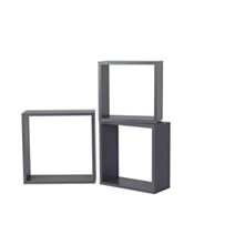 3 Cubes Coloris Gris 30x30x1,2cm