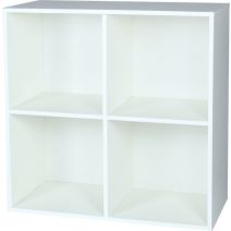 Étagère modulaire Cubbox 4 cases 12mm 61,5x61,5x29,5cm blanc - DECO SYSTEM