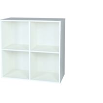 Étagère modulaire Cubbox 4 cases 12mm 61,5x61,5x29,5cm blanc - DECO SYSTEM