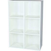 Étagère modulaire Cubbox 6 cases 12mm 91,5x61,5x29,5cm blanc - DECO SYSTEM